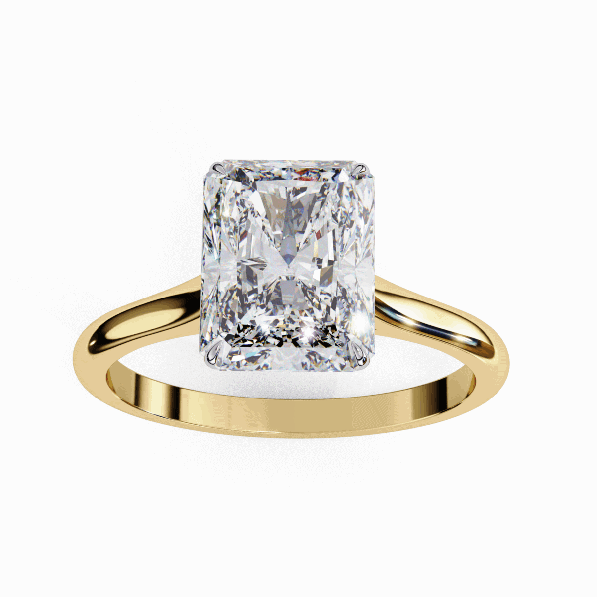 3 Carat Radiant Cut Classic Solitaire Ring  Image 8
