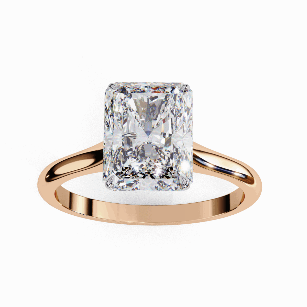 3 Carat Radiant Cut Classic Solitaire Ring  Image 11