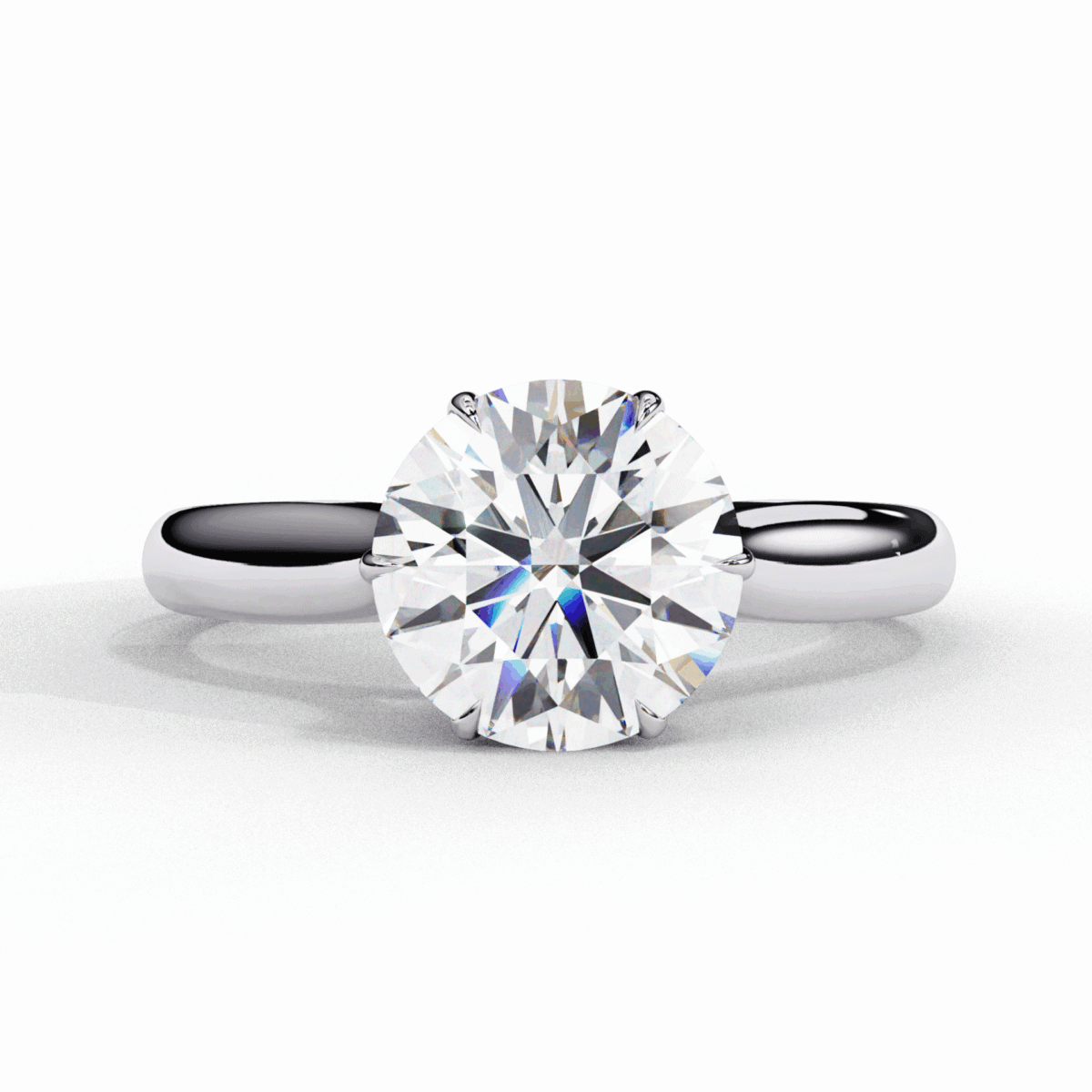 2 Carat Round Cut Classic Solitaire Ring  Image 1