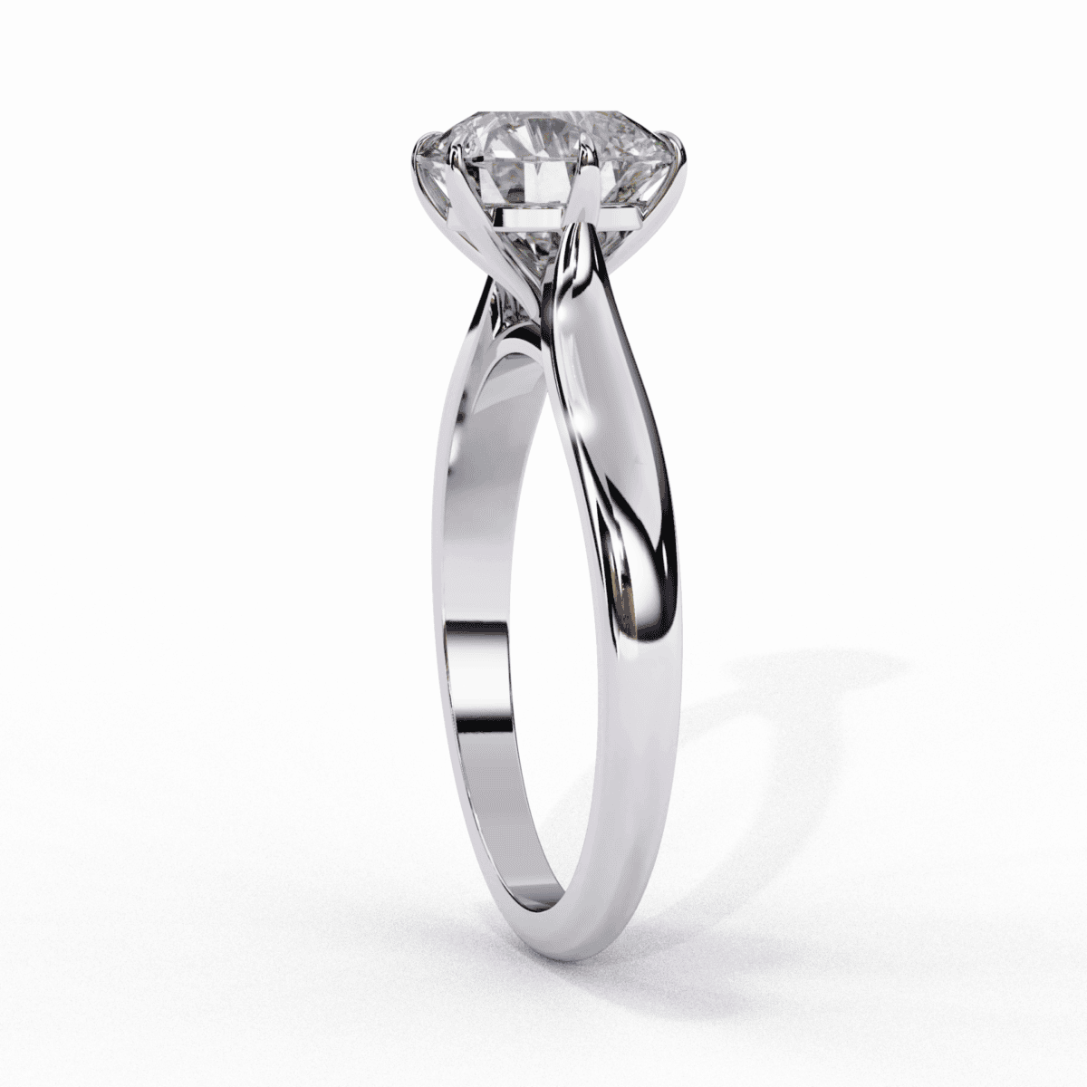 2 Carat Round Cut Classic Solitaire Ring  Image 2