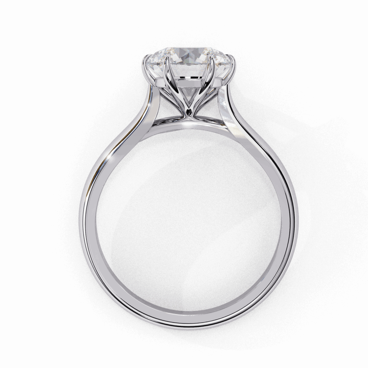 2 Carat Round Cut Classic Solitaire Ring  Image 3