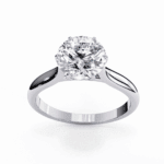 2 Carat Round Cut Classic Solitaire Ring - Image 4