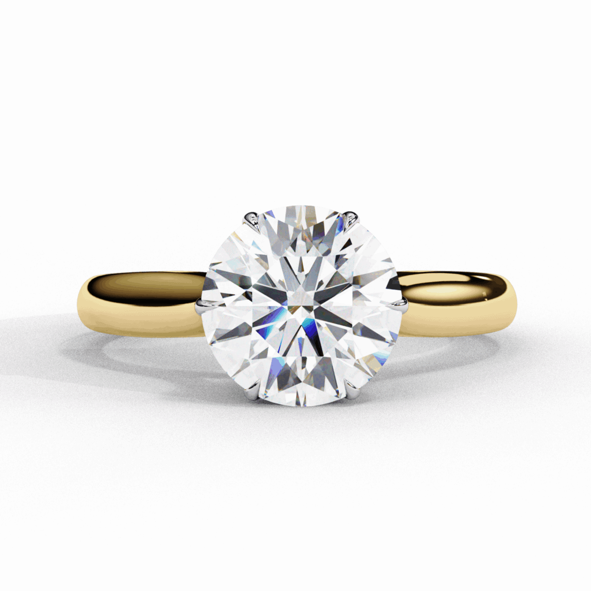 2 Carat Round Cut Classic Solitaire Ring  Image 5