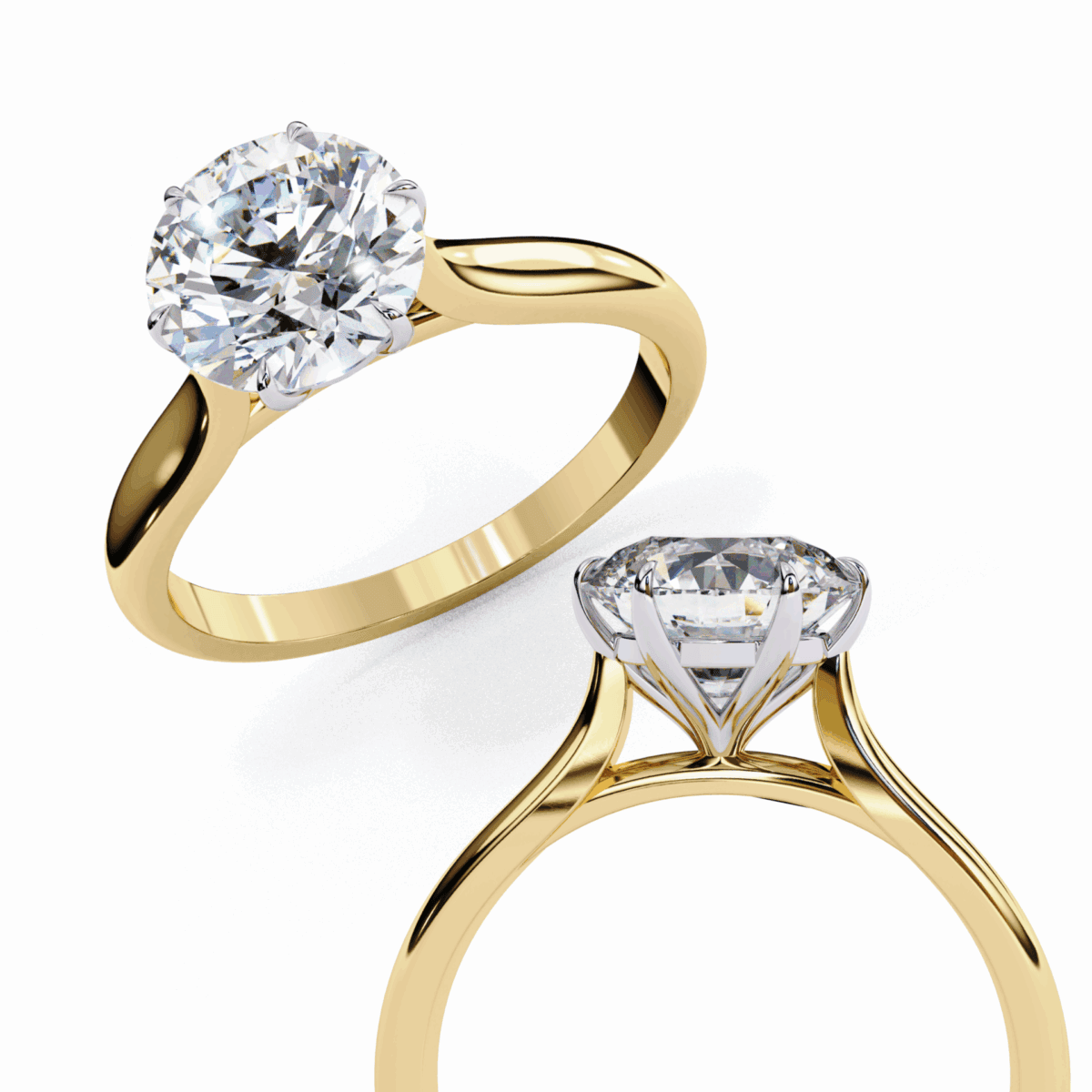 2 Carat Round Cut Classic Solitaire Ring  Image 9