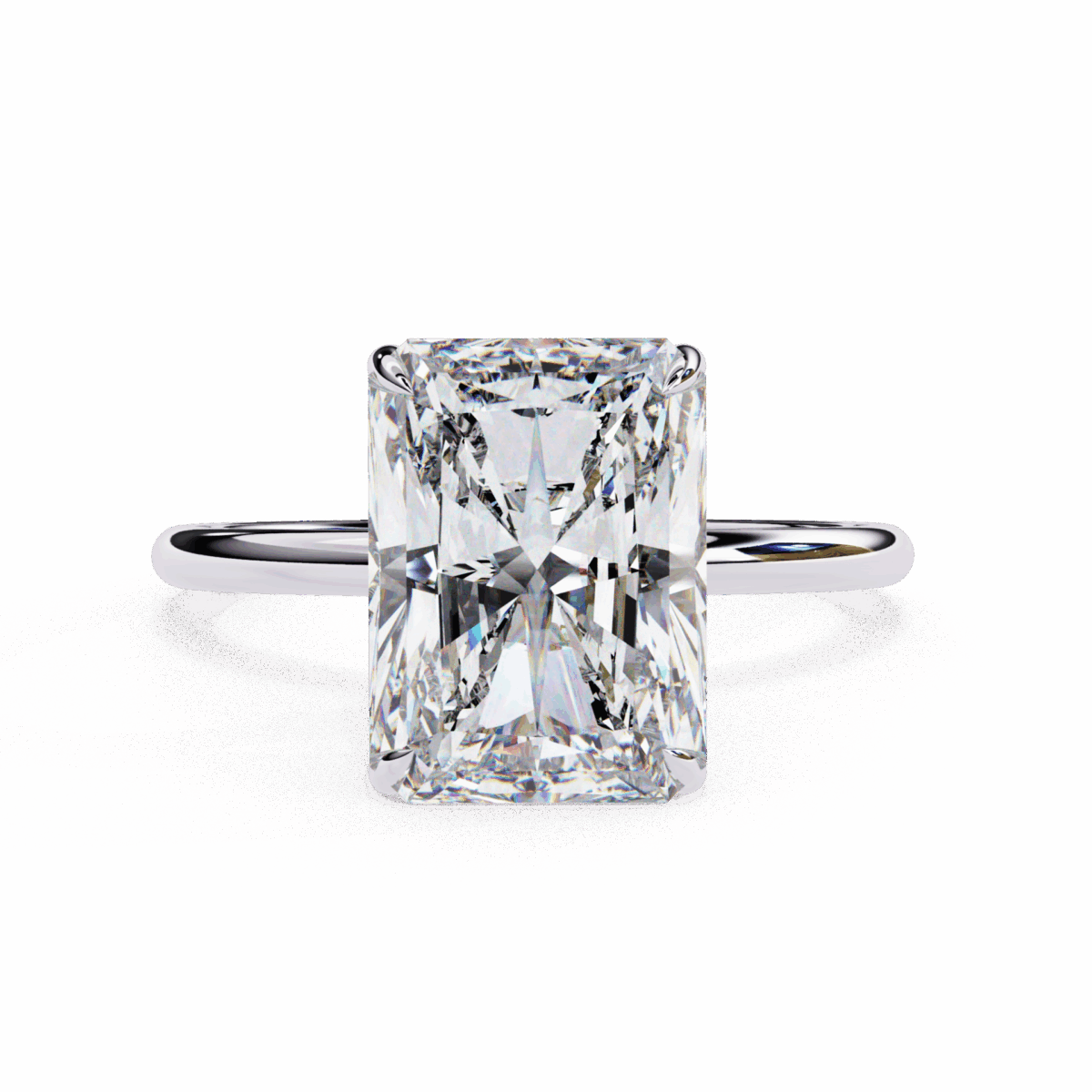 2.5 Carat Radiant Cut Eternal Solitaire Wedding Ring  Image 1