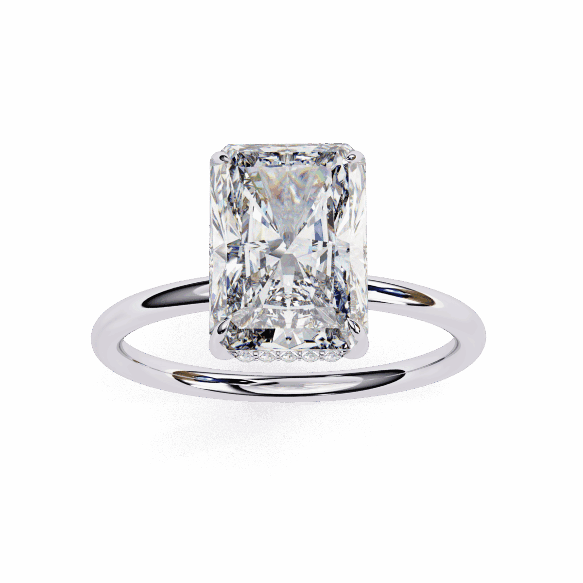 2.5 Carat Radiant Cut Eternal Solitaire Wedding Ring  Image 4