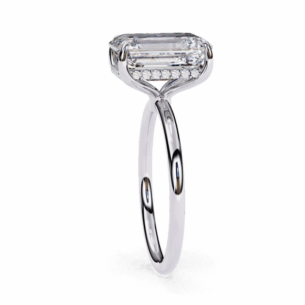 2.5 Carat Emerald Cut Eternal Solitaire Wedding Ring  Image 2