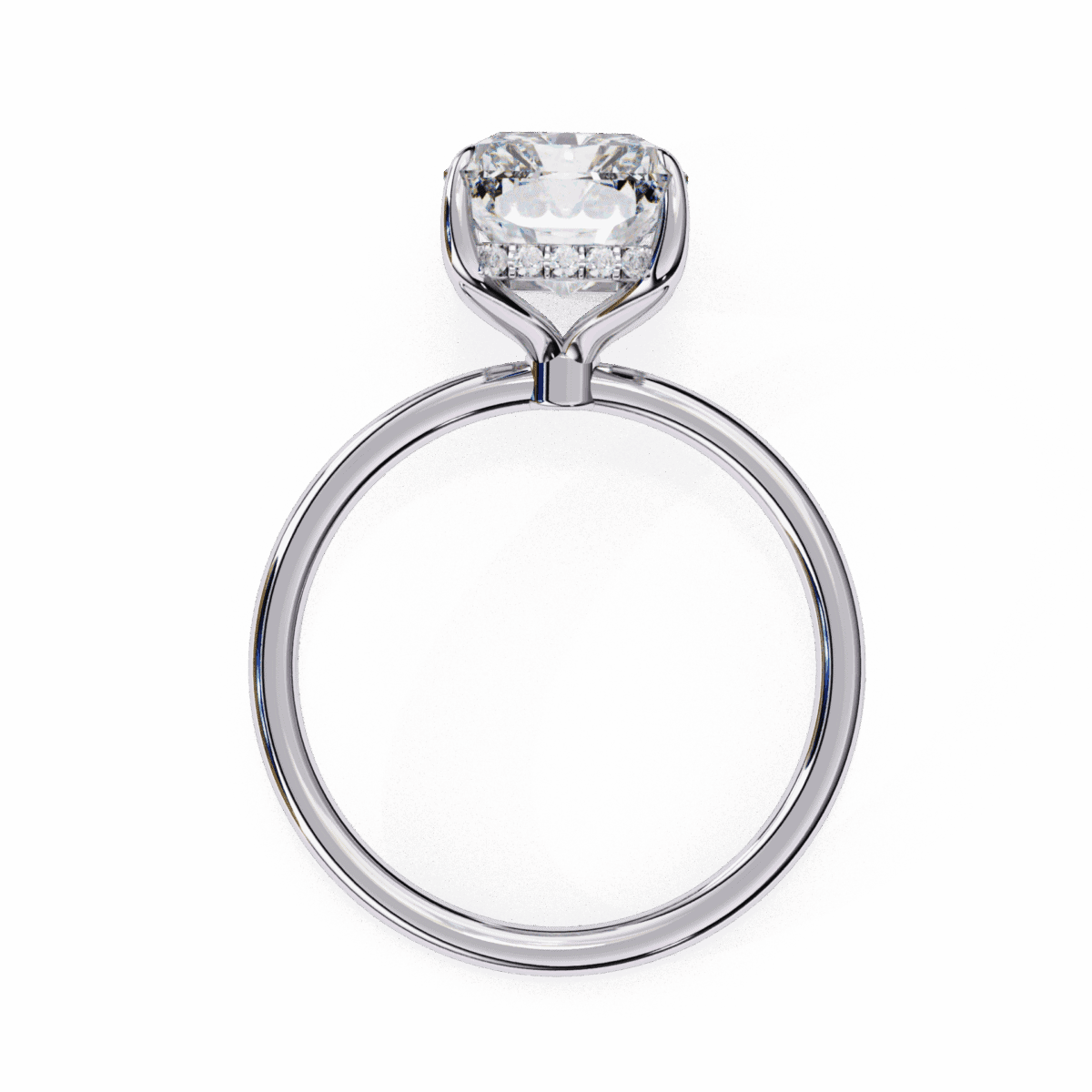 2.5 Carat Emerald Cut Eternal Solitaire Wedding Ring  Image 3