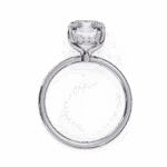 2.5 Carat Emerald Cut Eternal Solitaire Wedding Ring - Image 3