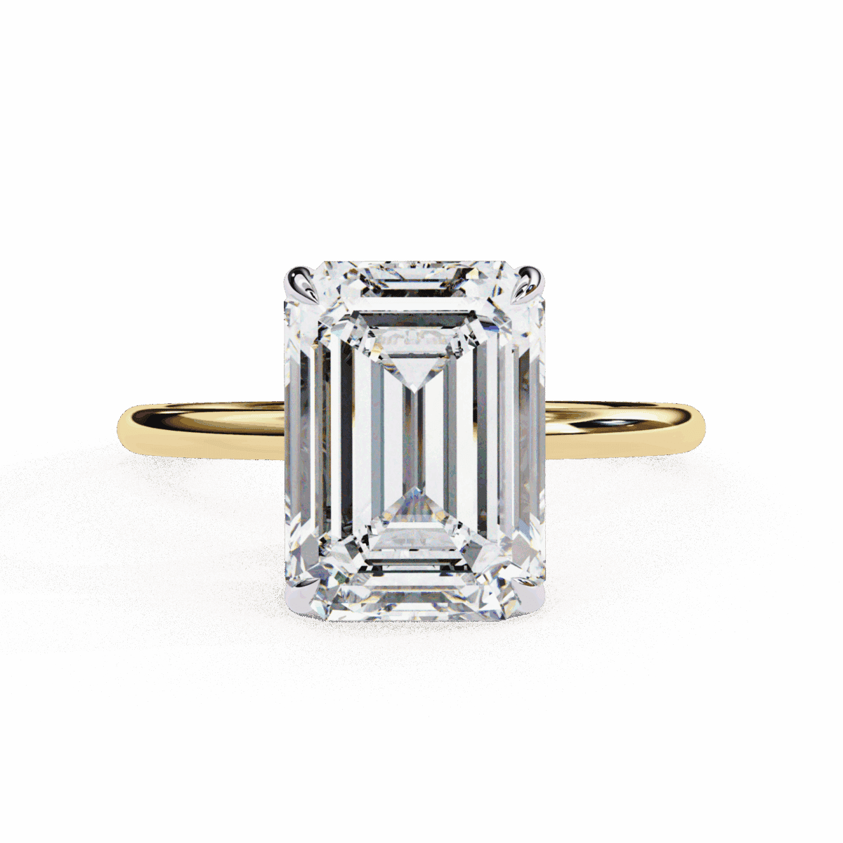 2.5 Carat Emerald Cut Eternal Solitaire Wedding Ring  Image 5