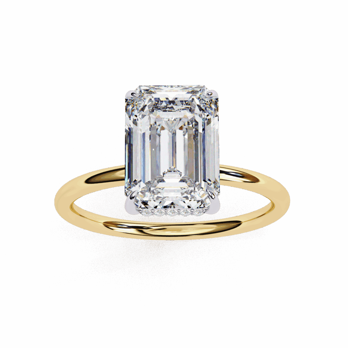 2.5 Carat Emerald Cut Eternal Solitaire Wedding Ring  Image 8
