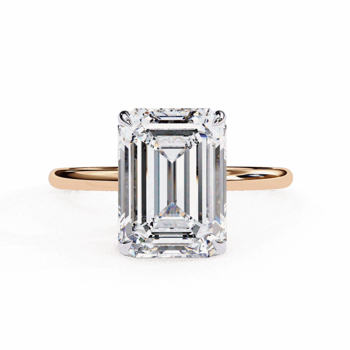 2.5 Carat Emerald Cut Eternal Solitaire Wedding Ring  Image 9