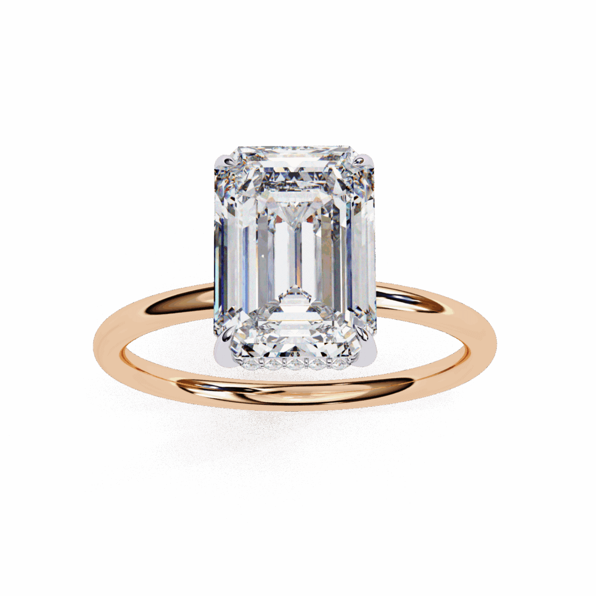 2.5 Carat Emerald Cut Eternal Solitaire Wedding Ring  Image 12