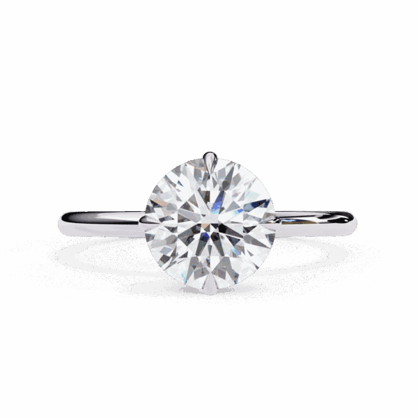 2 Carat Round Cut The Classic Bond Solitaire Ring