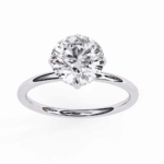 2 Carat Round Cut The Classic Bond Solitaire Ring - Image 4