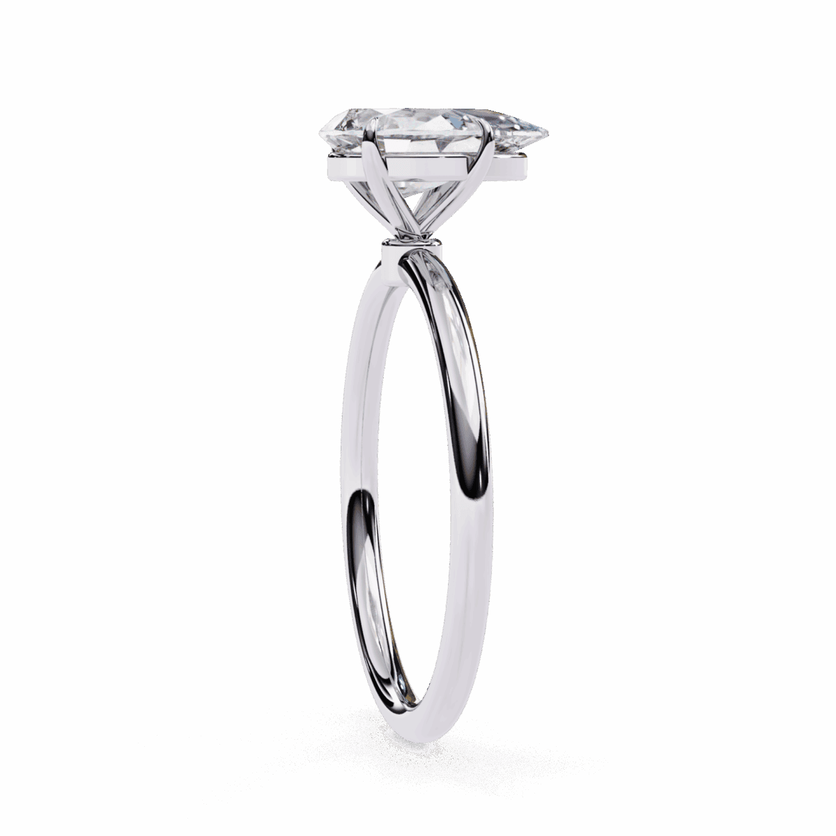 1 Carat Pear Cut The Classic Bond Solitaire Ring  Image 2