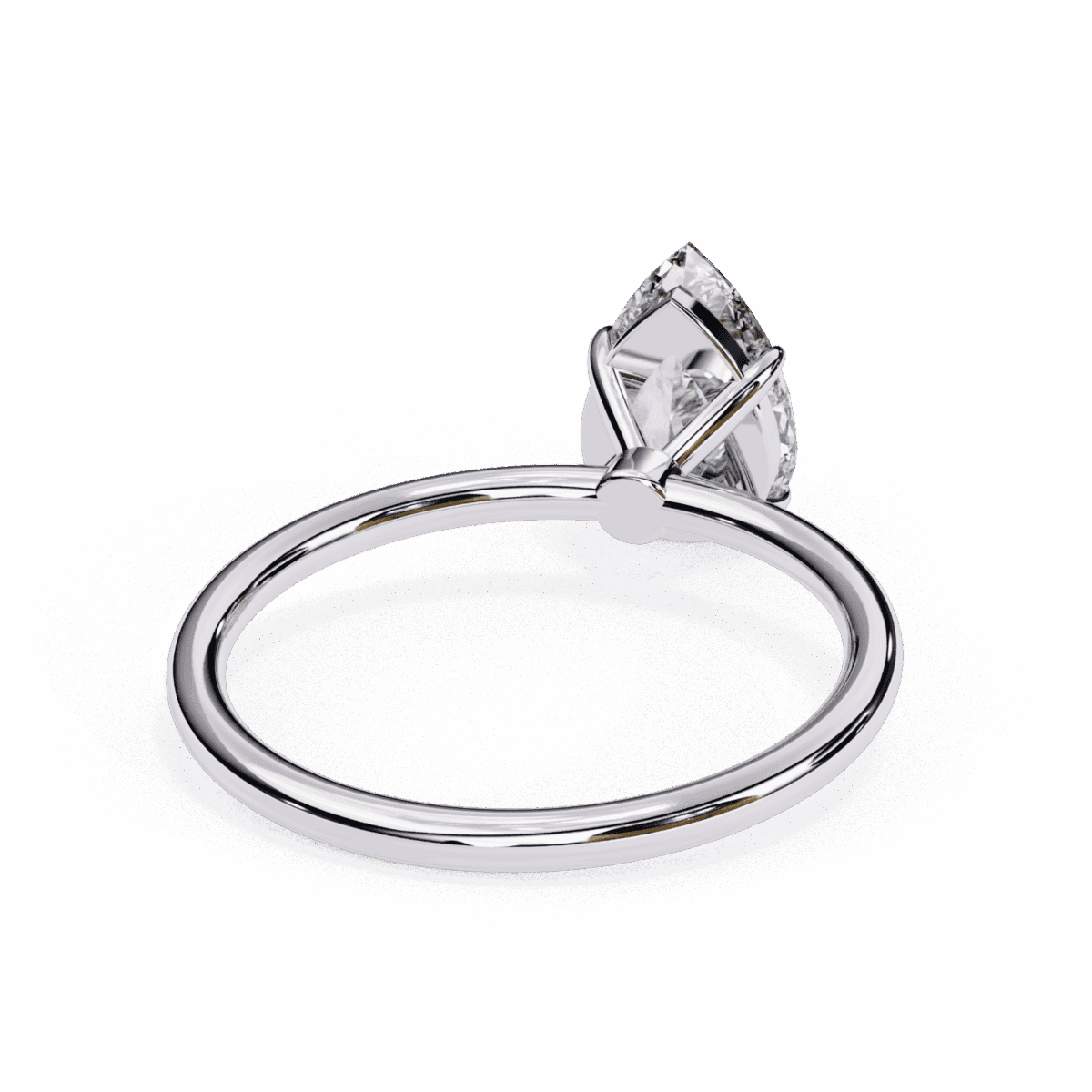 1 Carat Pear Cut The Classic Bond Solitaire Ring  Image 3