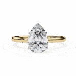 1 Carat Pear Cut The Classic Bond Solitaire Ring - Image 5