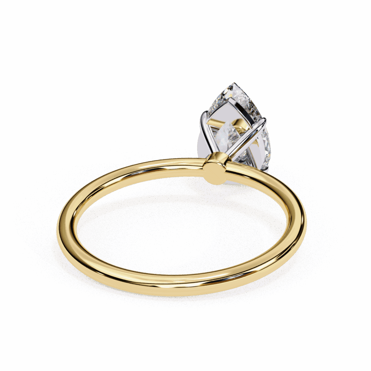 1 Carat Pear Cut The Classic Bond Solitaire Ring  Image 7