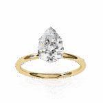 1 Carat Pear Cut The Classic Bond Solitaire Ring - Image 8