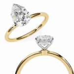 1 Carat Pear Cut The Classic Bond Solitaire Ring - Image 9