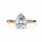 1 Carat Pear Cut The Classic Bond Solitaire Ring - Image 10