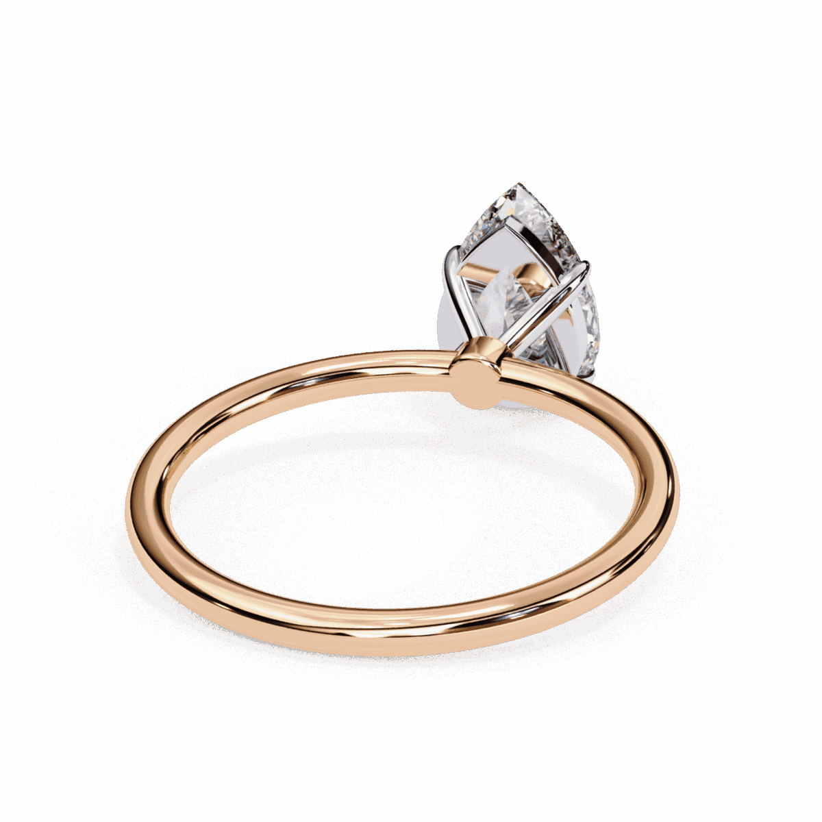 1 Carat Pear Cut The Classic Bond Solitaire Ring  Image 12