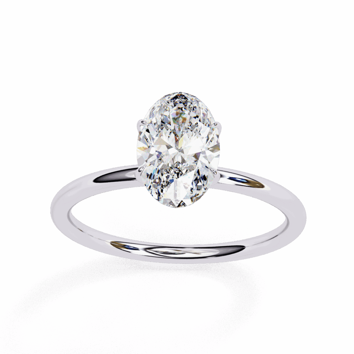 1.25 Carat Oval Cut The Classic Bond Solitaire Ring  Image 4