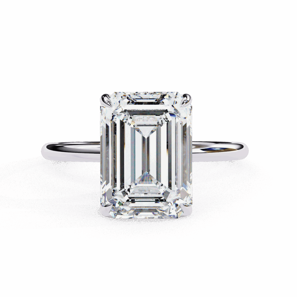 2.5 Carat Emerald Cut The Classic Bond Solitaire Ring  Image 1