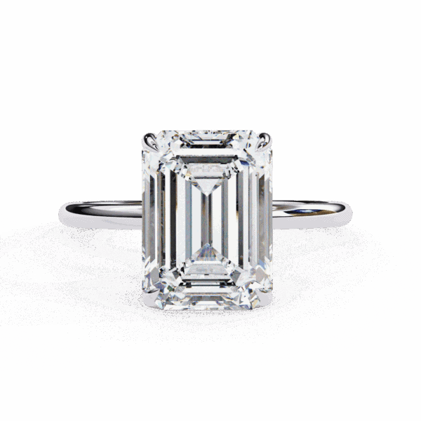 2.5 Carat Emerald Cut The Classic Bond Solitaire Ring