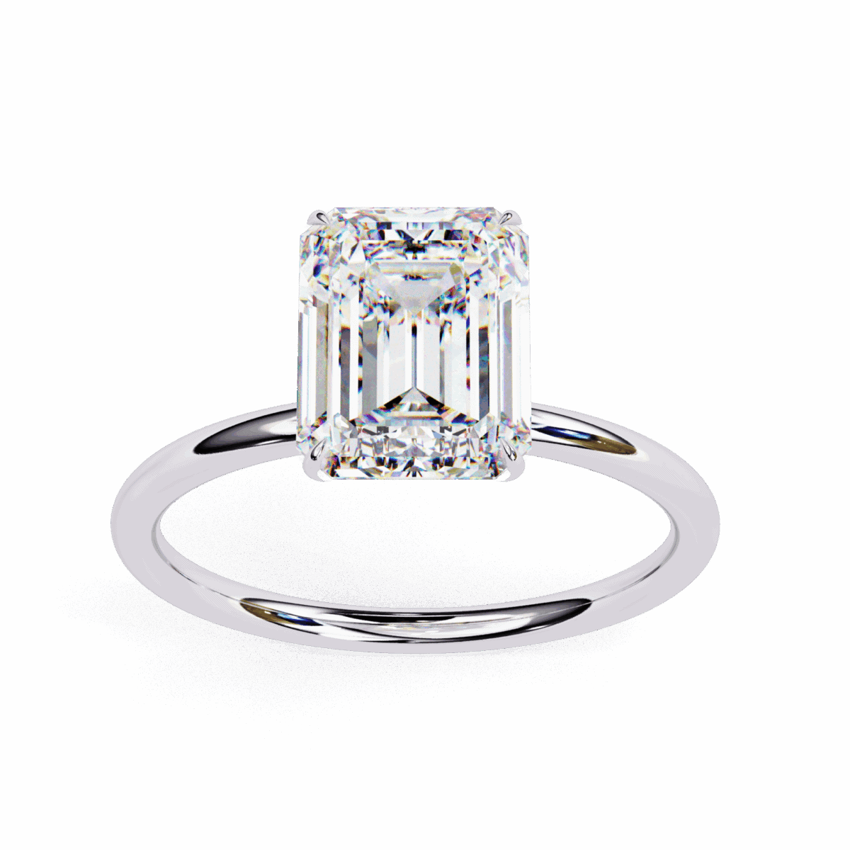 2.5 Carat Emerald Cut The Classic Bond Solitaire Ring  Image 4