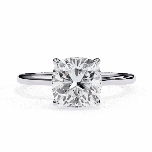 2.75 Carat Cushion Cut The Classic Bond Solitaire Ring
