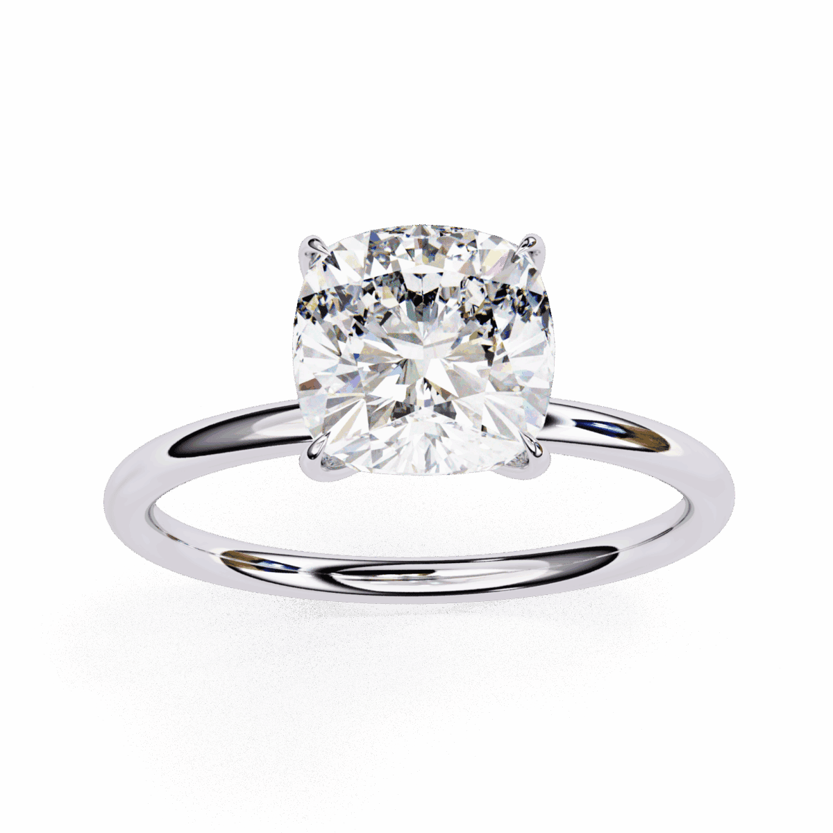 2.75 Carat Cushion Cut The Classic Bond Solitaire Ring  Image 4
