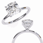 2.75 Carat Cushion Cut The Classic Bond Solitaire Ring - Image 5