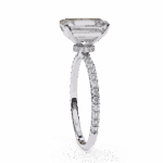 2.5 Carat Emerald Cut Modern Classic Solitaire Ring - Image 2