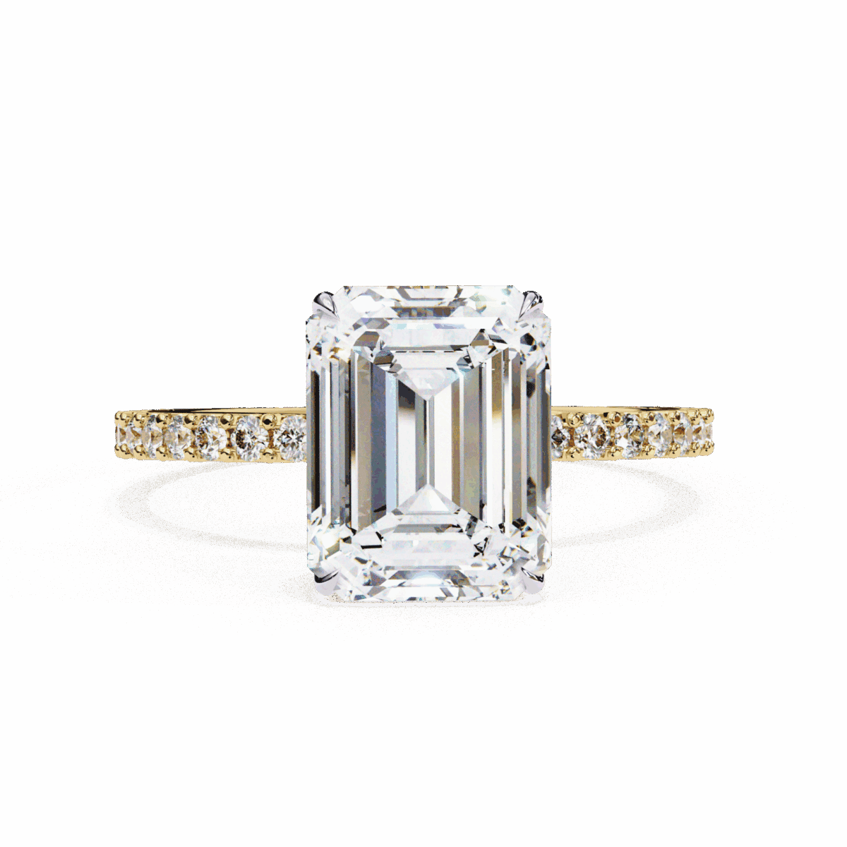 2.5 Carat Emerald Cut Modern Classic Solitaire Ring  Image 5