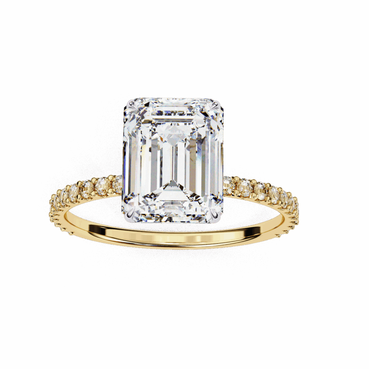 2.5 Carat Emerald Cut Modern Classic Solitaire Ring  Image 8