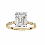 2.5 Carat Emerald Cut Modern Classic Solitaire Ring - Image 8