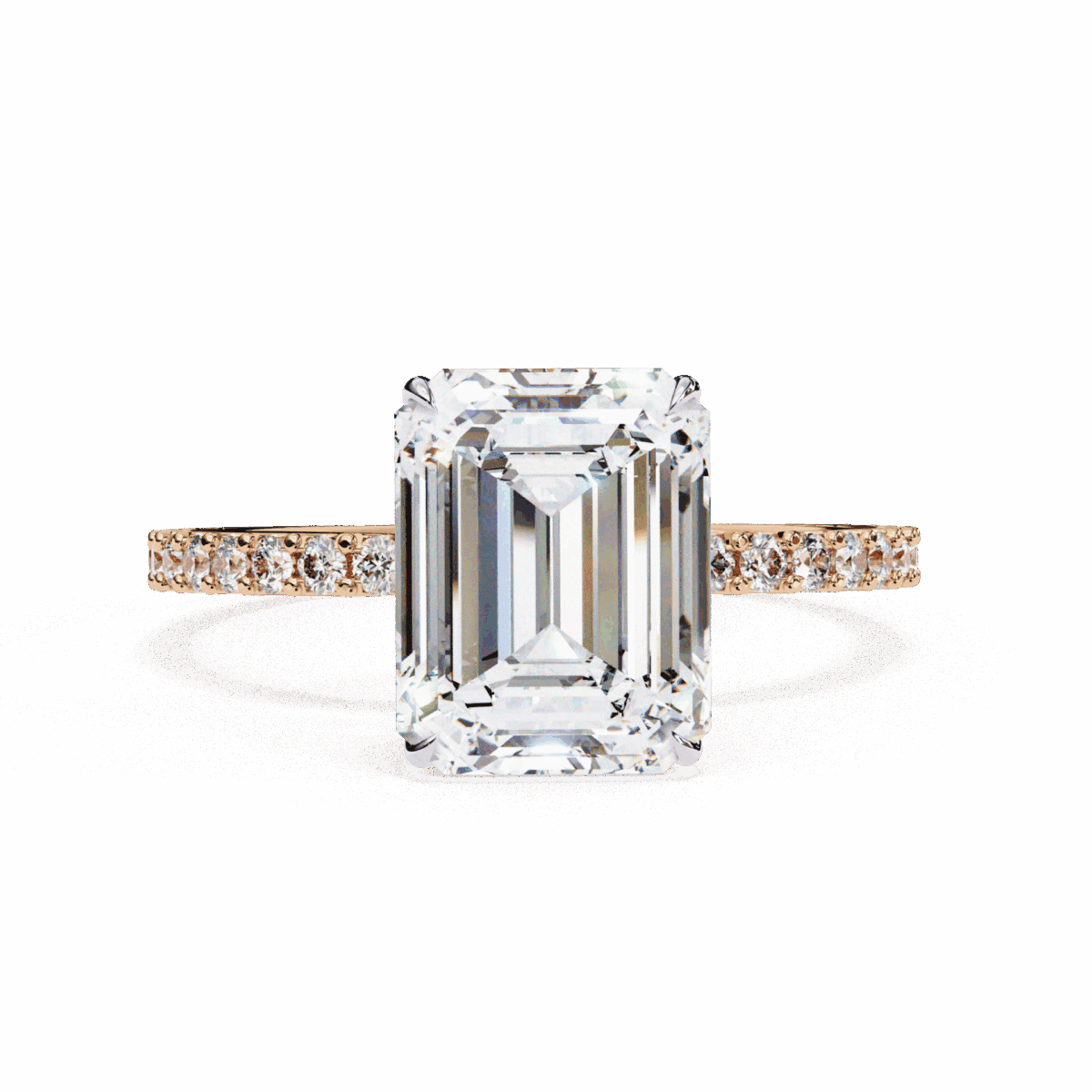 2.5 Carat Emerald Cut Modern Classic Solitaire Ring  Image 9