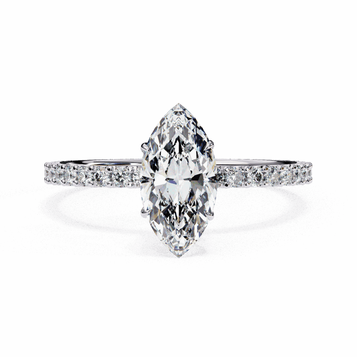 1 Carat Marquise Cut Modern Classic Solitaire Ring  Image 1