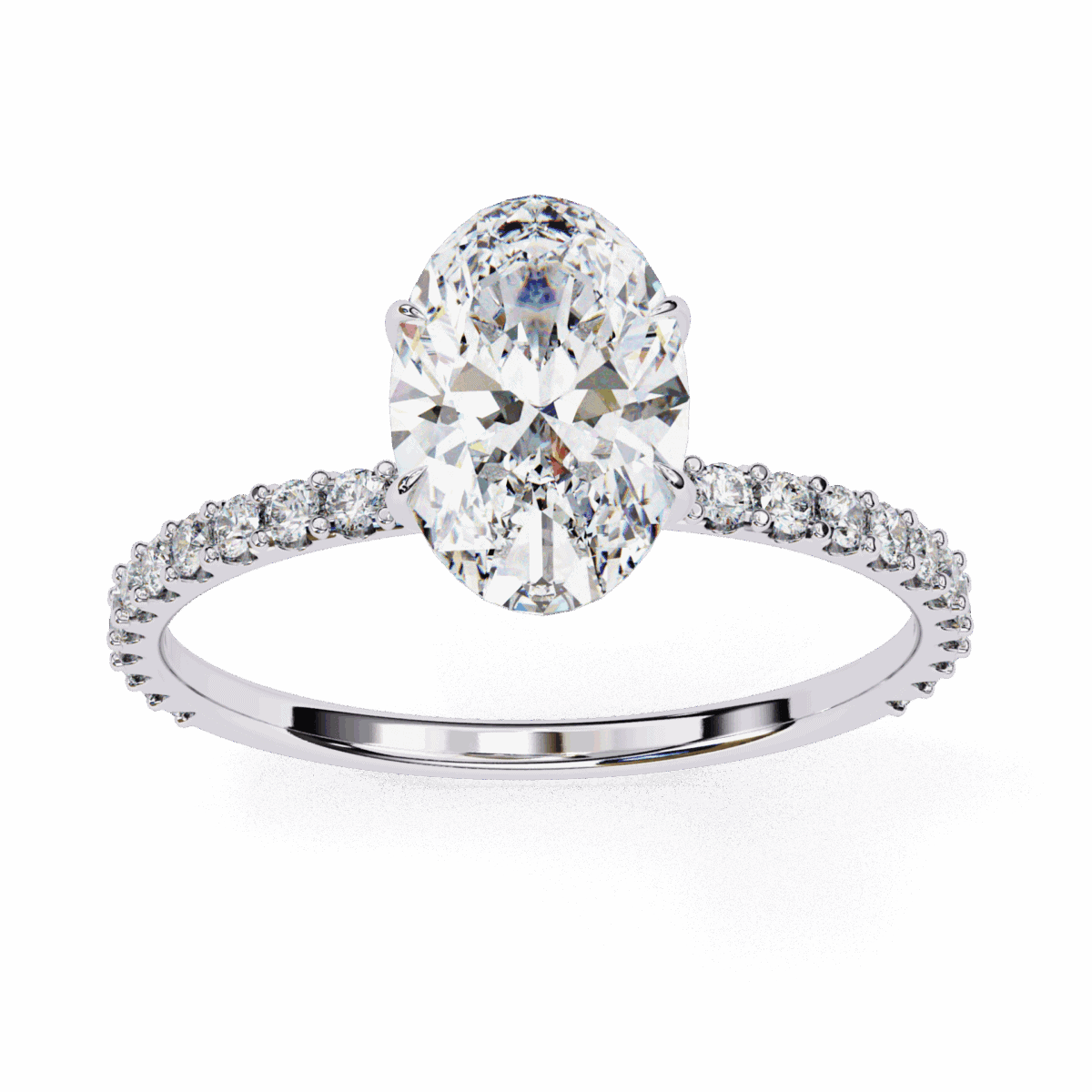 1.5 Carat Oval Cut Modern Classic Solitaire Ring  Image 4