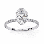 1.5 Carat Oval Cut Modern Classic Solitaire Ring - Image 4