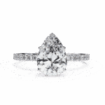 2 Carat Pear Cut Modern Classic Solitaire Ring