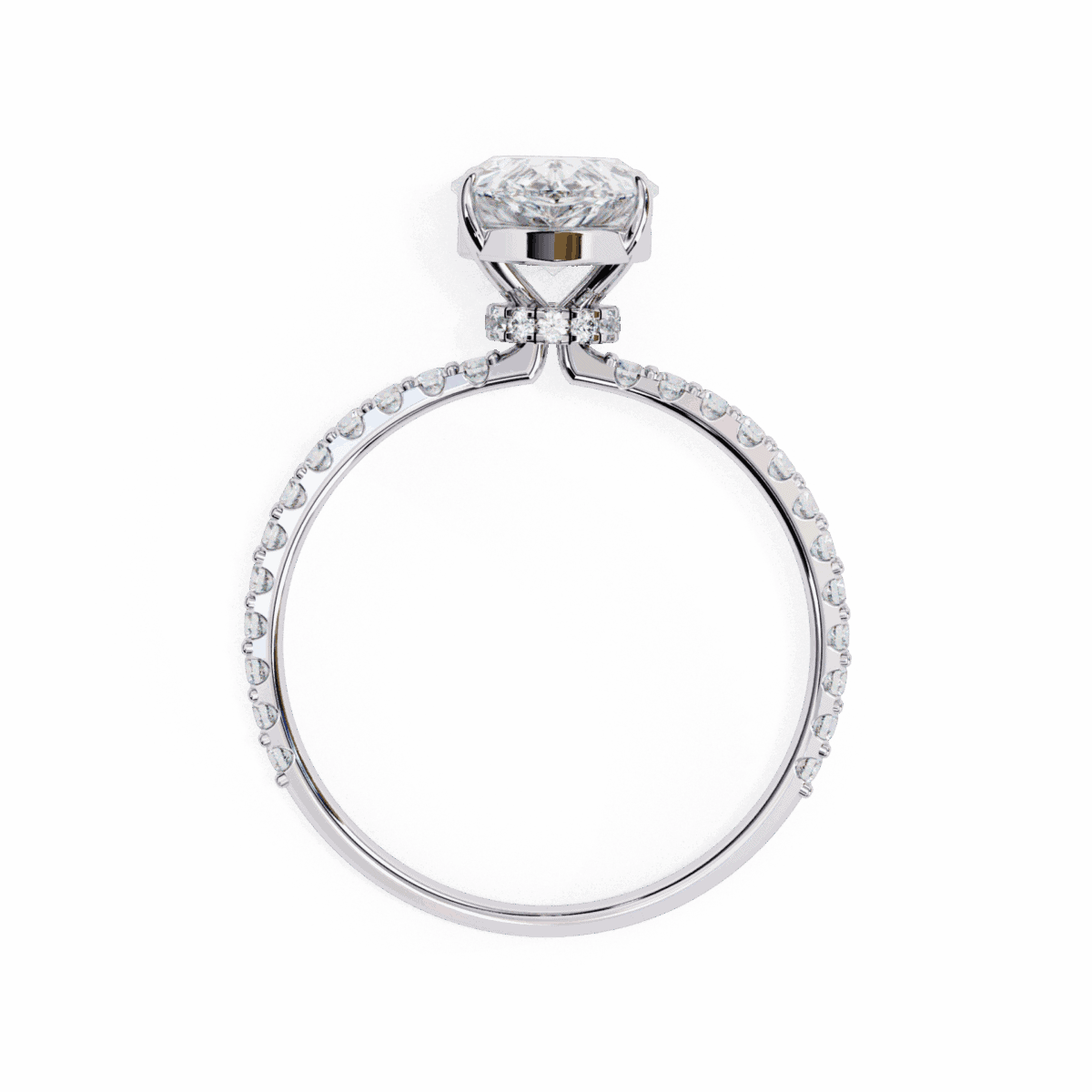 2 Carat Pear Cut Modern Classic Solitaire Ring  Image 3