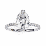 2 Carat Pear Cut Modern Classic Solitaire Ring - Image 4