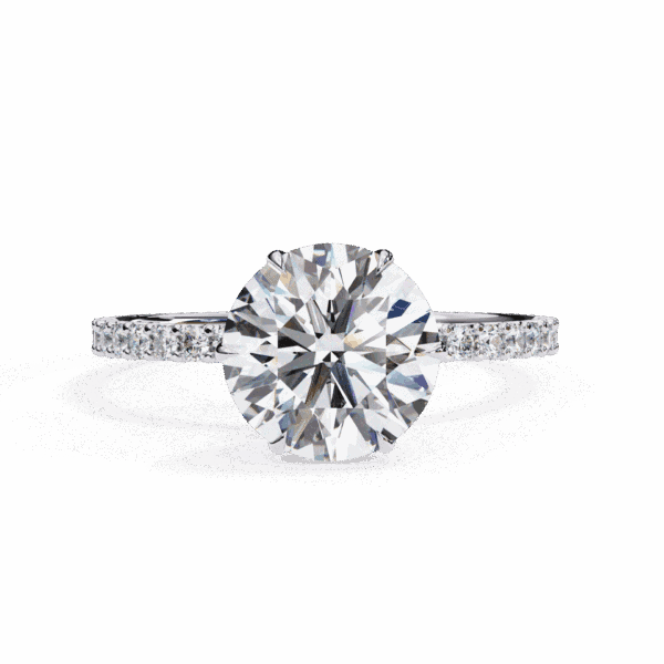 2.25 Carat Round Cut Modern Classic Solitaire Ring