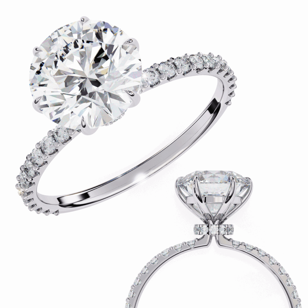 2.25 Carat Round Cut Modern Classic Solitaire Ring  Image 5