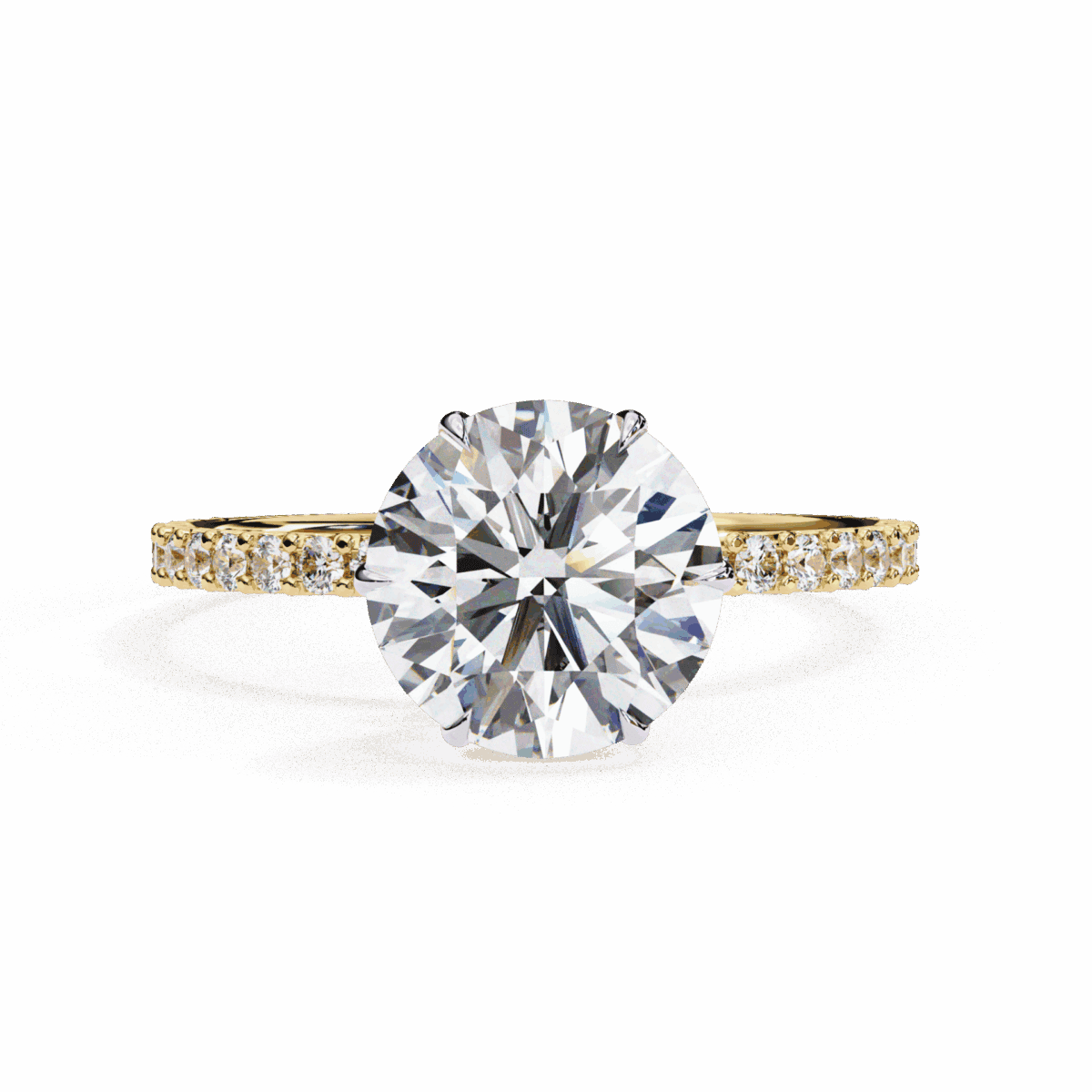 2.25 Carat Round Cut Modern Classic Solitaire Ring  Image 6