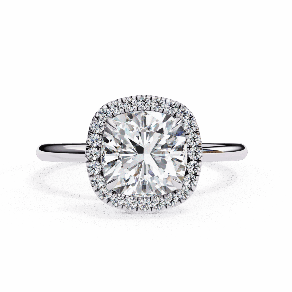 2 Carat Cushion Cut Legacy Solitaire Ring  Image 1