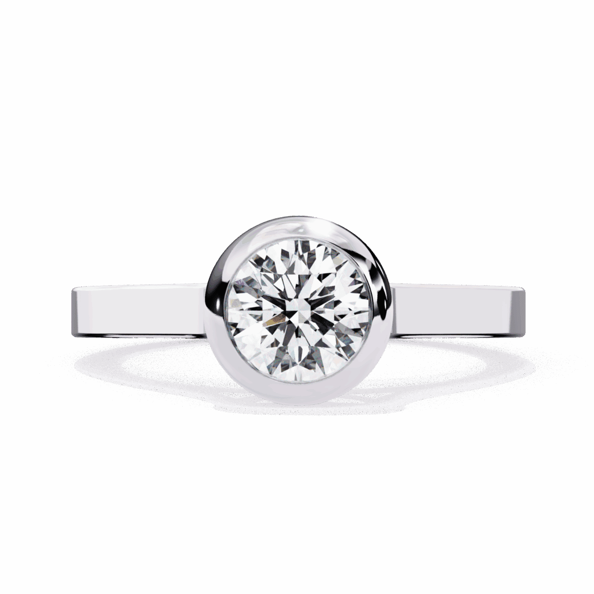 0.75 Carat Round Cut Minimalist Solitaire Engagement Ring  Image 1